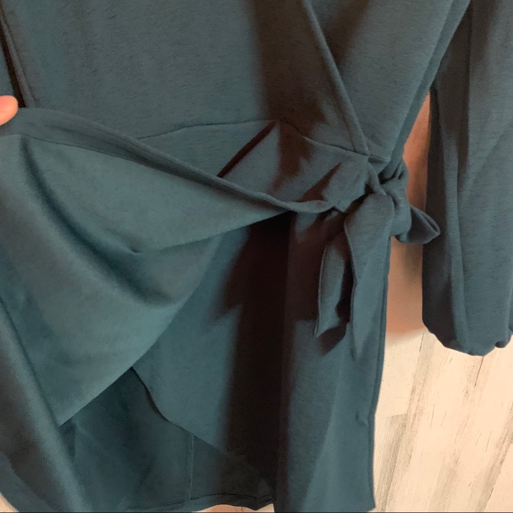 Long Sleeve Faux Wrap Dress Madewell - Picture 6 of 7